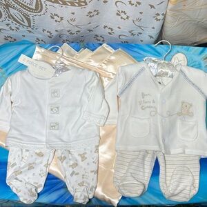 Koala Kids Cream Baby Outfits with Bear Design